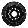 633-75001R Drilled/Slotted Brake Rotor [Black], 1990-1992 Lexus/Toyota/Scion, Position: Rear Right - image 1