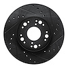 633-75002R Drilled/Slotted Brake Rotor [Black], 1991-1992 Lexus/Toyota/Scion, Position: Front Right - image 1