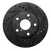 633-75003R Drilled/Slotted Brake Rotor [Black], 1992-1998 Lexus/Toyota/Scion, Position: Front Right - image 1