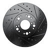 633-75005R Drilled/Slotted Brake Rotor [Black], 1992-2010 Lexus/Toyota/Scion, Position: Front Right - image 1
