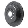 633-75006L Drilled/Slotted Brake Rotor [Black], 1992-2000 Lexus/Toyota/Scion, Position: Rear Left - image 2