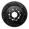 633-75006R Drilled/Slotted Brake Rotor [Black], 1992-2000 Lexus/Toyota/Scion, Position: Rear Right - image 1
