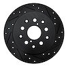 633-75007R Drilled/Slotted Brake Rotor [Black], 1998-2010 Lexus/Toyota/Scion, Position: Rear Right - image 1