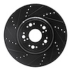 633-75008L Drilled/Slotted Brake Rotor [Black], 1995-2000 Lexus/Toyota/Scion, Position: Front Left - image 1
