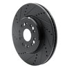 633-75008L Drilled/Slotted Brake Rotor [Black], 1995-2000 Lexus/Toyota/Scion, Position: Front Left - image 2
