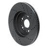 633-75008L Drilled/Slotted Brake Rotor [Black], 1995-2000 Lexus/Toyota/Scion, Position: Front Left - image 4