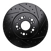 633-75008R Drilled/Slotted Brake Rotor [Black], 1995-2000 Lexus/Toyota/Scion, Position: Front Right - image 1
