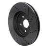 633-75009L Drilled/Slotted Brake Rotor [Black], 2001-2006 Lexus/Toyota/Scion, Position: Front Left - image 4
