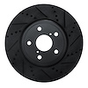 633-75009R Drilled/Slotted Brake Rotor [Black], 2001-2006 Lexus/Toyota/Scion, Position: Front Right - image 1