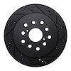 633-75010R Drilled/Slotted Brake Rotor [Black], 2001-2006 Lexus/Toyota/Scion, Position: Rear Right - image 1