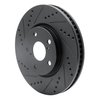 633-75013D Drilled/Slotted Brake Rotor [Black], 2006-2015 Lexus/Toyota/Scion, Position: Right Front - image 2