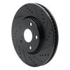 633-75014D Drilled/Slotted Brake Rotor [Black], 2006-2015 Lexus/Toyota/Scion, Position: Left Front - image 2