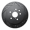 633-75015R Drilled/Slotted Brake Rotor [Black], 2006-2015 Lexus/Toyota/Scion, Position: Rear Right - image 1