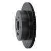 633-75015R Drilled/Slotted Brake Rotor [Black], 2006-2015 Lexus/Toyota/Scion, Position: Rear Right - image 2