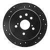 633-75016L Drilled/Slotted Brake Rotor [Black], 2006-2015 Lexus/Toyota/Scion, Position: Rear Left - image 1