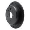 633-75016L Drilled/Slotted Brake Rotor [Black], 2006-2015 Lexus/Toyota/Scion, Position: Rear Left - image 2