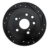 633-75016R Drilled/Slotted Brake Rotor [Black], 2006-2015 Lexus/Toyota/Scion, Position: Rear Right - image 1