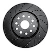 633-75017L Drilled/Slotted Brake Rotor [Black], Fits Select Lexus/Toyota/Scion, Position: Front Left - image 1
