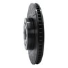 633-75017L Drilled/Slotted Brake Rotor [Black], Fits Select Lexus/Toyota/Scion, Position: Front Left - image 2