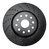 633-75017R Drilled/Slotted Brake Rotor [Black], Fits Select Lexus/Toyota/Scion, Position: Front Right