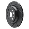 633-75018L Drilled/Slotted Brake Rotor [Black], 2007-2017 Lexus/Toyota/Scion, Position: Rear Left - image 2