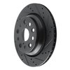 633-75018R Drilled/Slotted Brake Rotor [Black], 2007-2017 Lexus/Toyota/Scion, Position: Rear Right - image 2