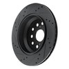 633-75018R Drilled/Slotted Brake Rotor [Black], 2007-2017 Lexus/Toyota/Scion, Position: Rear Right - image 4
