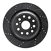 633-75021D Drilled/Slotted Brake Rotor [Black], 2007-2017 Lexus/Toyota/Scion, Position: Rear Left - image 1