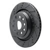 633-75021D Drilled/Slotted Brake Rotor [Black], 2007-2017 Lexus/Toyota/Scion, Position: Rear Left - image 2