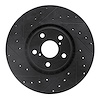 633-75023D Drilled/Slotted Brake Rotor [Black], 2007-2011 Lexus/Toyota/Scion, Position: Left Front - image 1