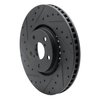 633-75023D Drilled/Slotted Brake Rotor [Black], 2007-2011 Lexus/Toyota/Scion, Position: Left Front - image 2