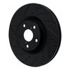 633-75027D Drilled/Slotted Brake Rotor [Black], 2009-2011 Lexus/Toyota/Scion, Position: Left Front - image 2