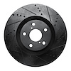 633-75028D Drilled/Slotted Brake Rotor [Black], 2009-2011 Lexus/Toyota/Scion, Position: Right Front - image 1
