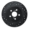 633-75029L Drilled/Slotted Brake Rotor [Black], 2011-2017 Lexus/Toyota/Scion, Position: Rear Left - image 1