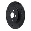 633-75029L Drilled/Slotted Brake Rotor [Black], 2011-2017 Lexus/Toyota/Scion, Position: Rear Left - image 2