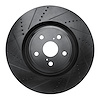 633-75031D Drilled/Slotted Brake Rotor [Black], 2010-2017 Lexus/Toyota/Scion, Position: Right Front - image 1