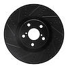 633-75032D Drilled/Slotted Brake Rotor [Black], 2011-2020 Lexus/Toyota/Scion, Position: Left Front - image 1