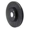 633-75032D Drilled/Slotted Brake Rotor [Black], 2011-2020 Lexus/Toyota/Scion, Position: Left Front - image 2