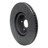 633-75032D Drilled/Slotted Brake Rotor [Black], 2011-2020 Lexus/Toyota/Scion, Position: Left Front - image 4