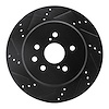 633-75036L Drilled/Slotted Brake Rotor [Black], 2013-2020 Lexus/Toyota/Scion, Position: Rear Left - image 1