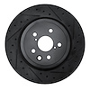 633-75039D Drilled/Slotted Brake Rotor [Black], Fits Select Lexus/Toyota/Scion, Position: Rear Right - image 1