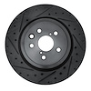633-75040D Drilled/Slotted Brake Rotor [Black], Fits Select Lexus/Toyota/Scion, Position: Rear Left - image 1