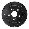 633-75041L Drilled/Slotted Brake Rotor [Black], Fits Select Lexus/Toyota/Scion, Position: Rear Left - image 1