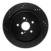 633-75042L Drilled/Slotted Brake Rotor [Black], Fits Select Lexus/Toyota/Scion, Position: Rear Left - image 1