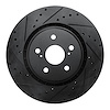 633-75043L Drilled/Slotted Brake Rotor [Black], Fits Select Lexus/Toyota/Scion, Position: Front Left - image 1