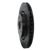 633-75043L Drilled/Slotted Brake Rotor [Black], Fits Select Lexus/Toyota/Scion, Position: Front Left - image 2