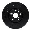 633-75052D Drilled/Slotted Brake Rotor [Black], 2006-2020 Lexus/Toyota/Scion, Position: Left Front - image 1