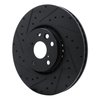 633-75052D Drilled/Slotted Brake Rotor [Black], 2006-2020 Lexus/Toyota/Scion, Position: Left Front - image 2