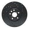 633-75053D Drilled/Slotted Brake Rotor [Black], 2006-2020 Lexus/Toyota/Scion, Position: Right Front - image 1