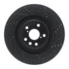 633-75057D Drilled/Slotted Brake Rotor [Black], Fits Select Lexus/Toyota/Scion, Position: Right Front - image 1